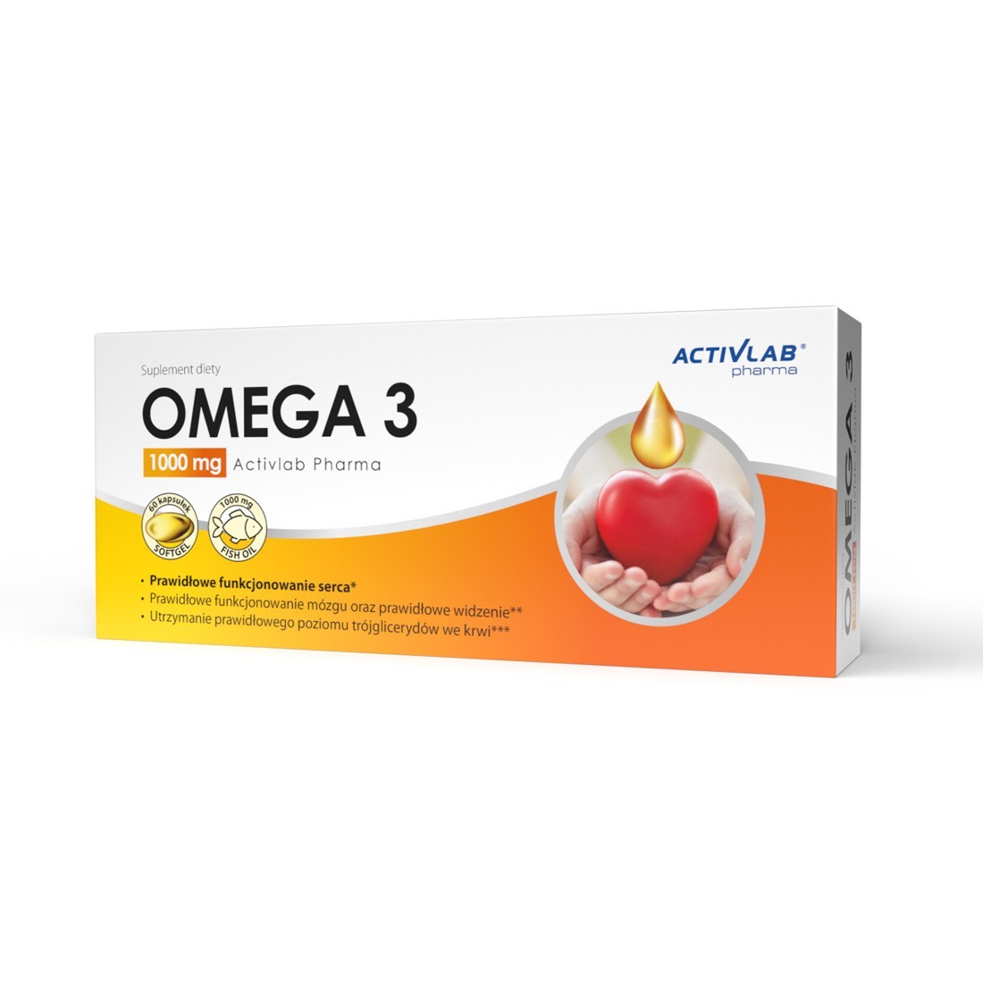 Activlab Omega 3 1000 ar E vitamīnu 60 kaps.